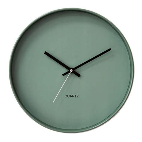 12" Green Clock Mild Color Wall Watches Stunning Minimalist Design ...