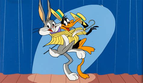 Bugs Bunny and Daffy duck animation cel