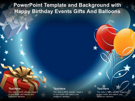 Powerpoint Template And Background With Happy Birthday Events Gifts And ...