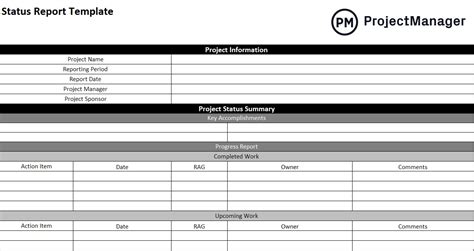 Free Project Status Report Template - ProjectManager