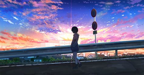 4K free download | Girl, alone, road, anime, art, cartoon, HD wallpaper ...