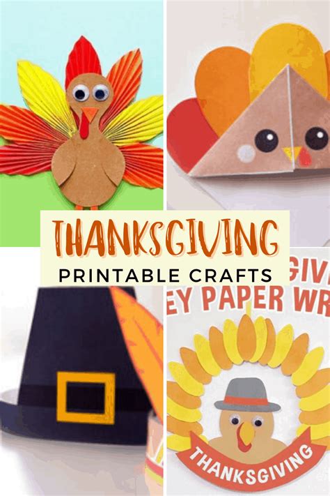 Printable Thanksgiving Crafts for Preschoolers