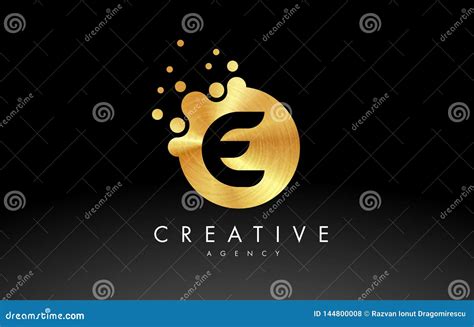 Gold Metal Letter E Logo. E Letter Design Vector Stock Vector ...