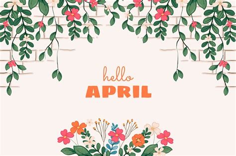 Free Vector | Hand drawn hello april banner and background