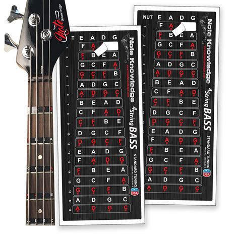 Buy Bass Guitar Fretboard Note Decals/Stickers 2-Pack for Learning and ...