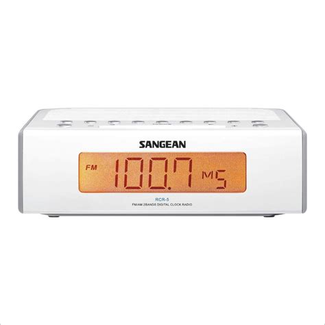 Sangean RCR-5 Digital AM/FM Clock Radio, White - Walmart.com - Walmart.com