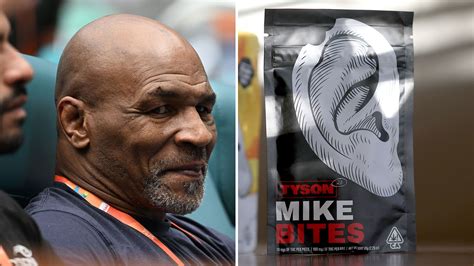 Mike Tyson selling edibles shaped like bitten ears in New York in promo ...