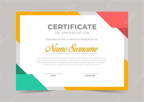 Premium Vector | Modern certificate template design