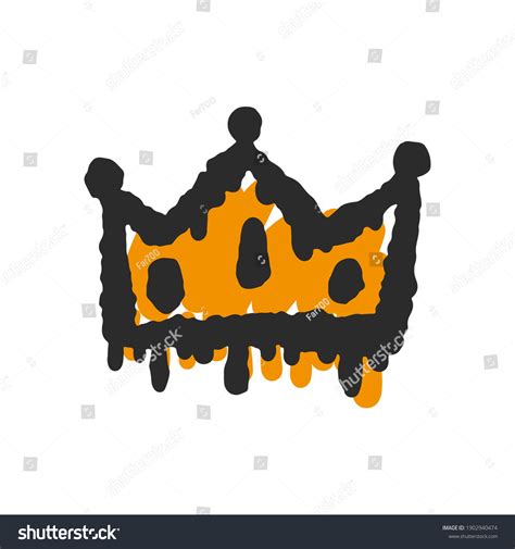 Crown Icon Ink Outline Silhouette Vector Stock Vector (Royalty Free ...