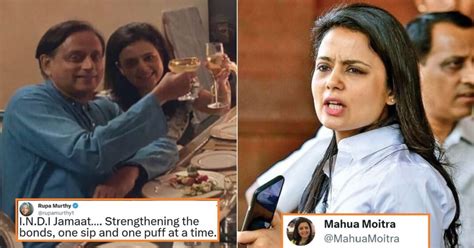 Mahua Moitra Responds To Viral Photos Of Her Raising Toast With Shashi ...