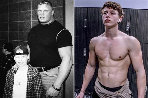 Brock Lesnar’s son looks set to join WWE as 6ft 4in Luke posts from ...