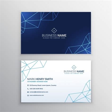 Free Vector | Business card with geometric lines