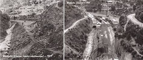 Walhalla Train Station Yard, Victoria, Australia. 1909 - 1915 : r ...