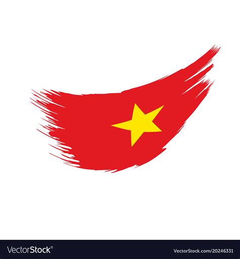 Vietnam flag Royalty Free Vector Image - VectorStock