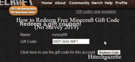 Get & Redeem Free Minecraft Gift Code (No Survey 2020) | Hi Tech Gazette