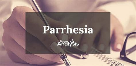 Parrhesia - Definition and Examples - Poem Analysis