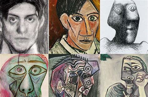 Picasso’s self portrait evolution from age 15 to age 90 - Rare ...