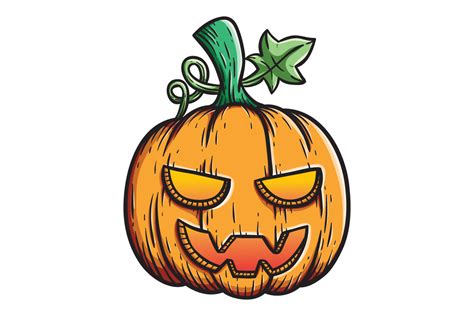 Cute Halloween Pumpkin Drawing Graphic by PadmaSanjaya · Creative Fabrica