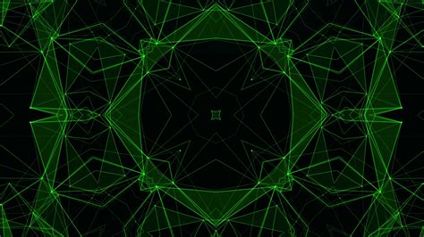 Green Technology Pattern Background. Hi-tech Lines and Polygons Art ...