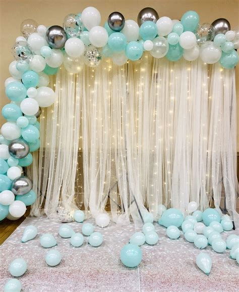 Tiffany Blue Backdrop | Sweet 16 party decorations, Tiffany blue ...