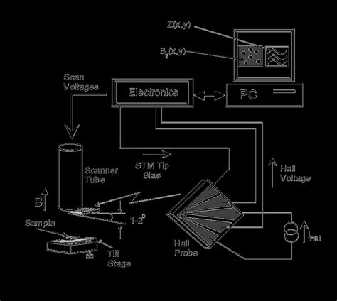 3: Schematic diagram of a Scanning Hall Probe Microscope. [Reproduced ...