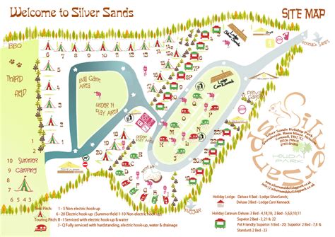 Accommodation Site Plan - Silver Sands Holiday Park