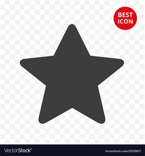 Five-pointed black star icon symbol Royalty Free Vector