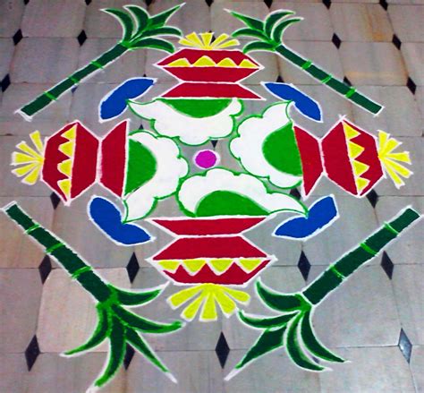 Makar Sankranti Muggulu - 15 - 1 Dots Traditional pongal Rangoli ...