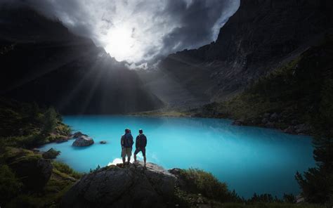 lake, Sunrise, Mountain, Hiking, Italy, Alps, Nature, Turquoise, Water ...