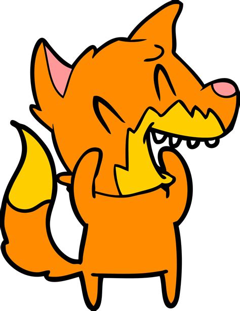 laughing fox cartoon 12479735 Vector Art at Vecteezy