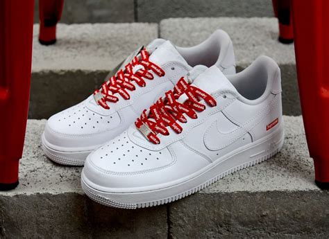 Nike Air Force 1 Low Supreme White CU9225-100 | Nike air force, Nike ...