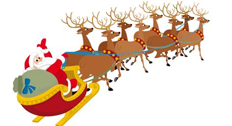 reindeer pulling santa s sleigh clipart 10 free Cliparts | Download ...