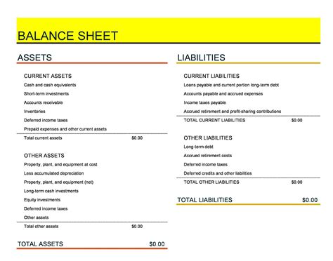 38 Free Balance Sheet Templates & Examples - Template Lab