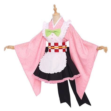 Demon Slayer Kamado Nezuko Cosplay Costume Maid Outfit | Maid outfit ...