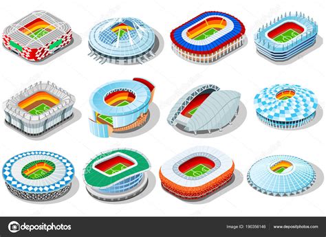 Russia world cup 2018 stadiums — Stock Vector © aurielaki #190356146