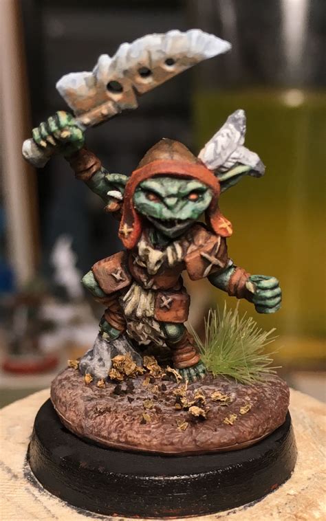 Pathfinder goblin warrior from Reaper Bones. Painted by JD Wiker ...