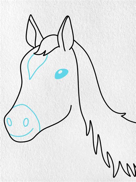 Horse Head Drawing (easy) - HelloArtsy