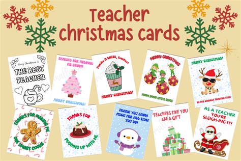 Cute & Funny Teacher Christmas Cards (Free Printable) - Cassie Smallwood