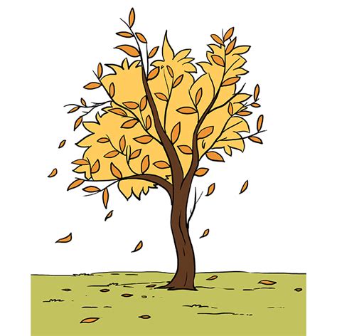 Fall Tree Drawing