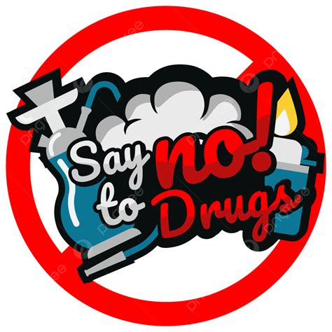 Say Clipart Transparent Background, Warning Say No To Drugs, Anti ...