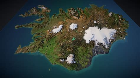 Iceland 3D Map - 3D model by v7x [c5e2be3] - Sketchfab