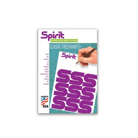 Spirit Tattoo Classic Freehand Hectograph Paper — 8-1/2" x 11” — 100 ...