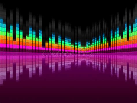 Purple Soundwaves Background Shows DJ Music And Songs Stock ...