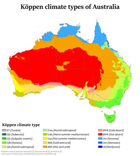 Köppen climate types of Australia [2000 x 2229] : r/MapPorn