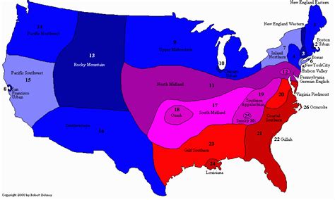 American Dialects : Dialect map of American English