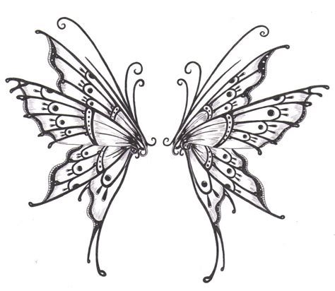 Butterfly wings | Butterfly wing tattoo, Wings drawing, Butterfly ...