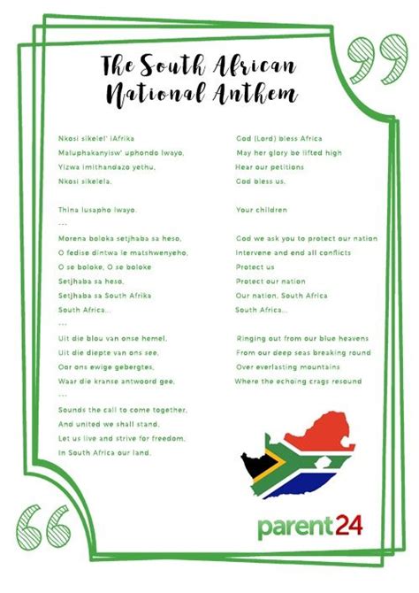 Print: South African National Anthem Lyrics