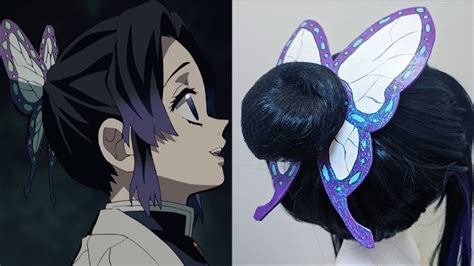 Shinobu Kocho Cosplay Hair Butterfly Tutorial [Demon Slayer/ Kimetsu No ...