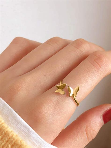 Butterfly Cuff Ring 1pc | Womens jewelry rings, Casual rings, Cuff rings