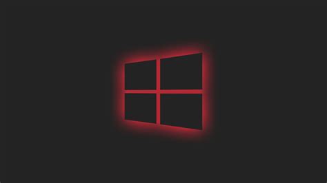 1920x1080 Resolution Windows 10 Logo Red Neon 1080P Laptop Full HD ...